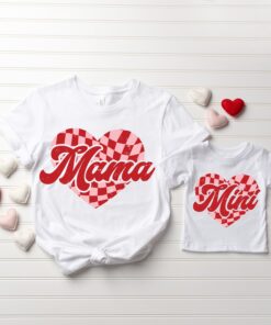 red checkered mama mini heart shirt for mothers day cute mom life shirt best mom ever gift jskd5