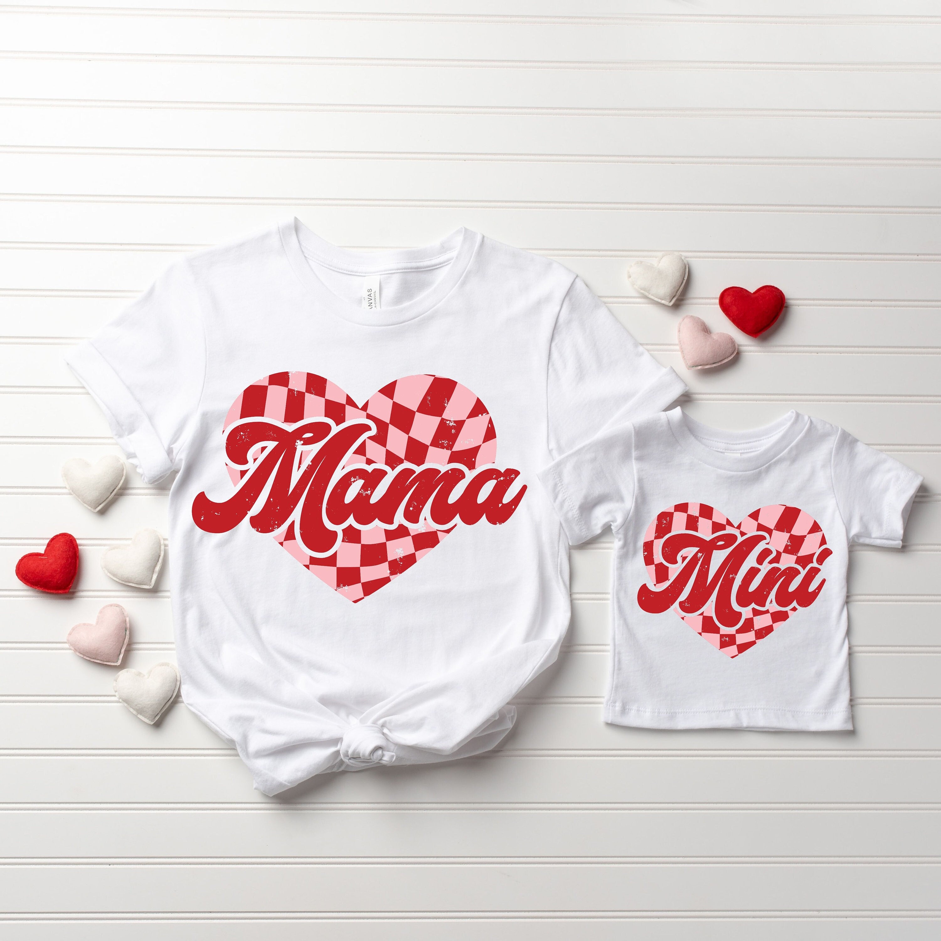 red checkered mama mini heart shirt for mothers day cute mom life shirt best mom ever gift jskd5