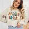 rescue dog mom sweatshirt for animal lovers funny dog rescue shirt mothers day gift for foster dog mama zbxj2