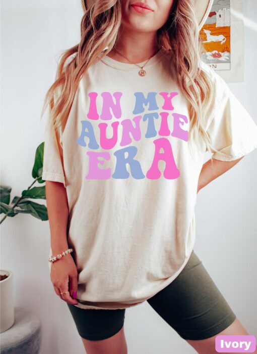 retro aunt shirt for baby announcement and pregnancy reveal cool aunts club tee auntie era t shirt fedas