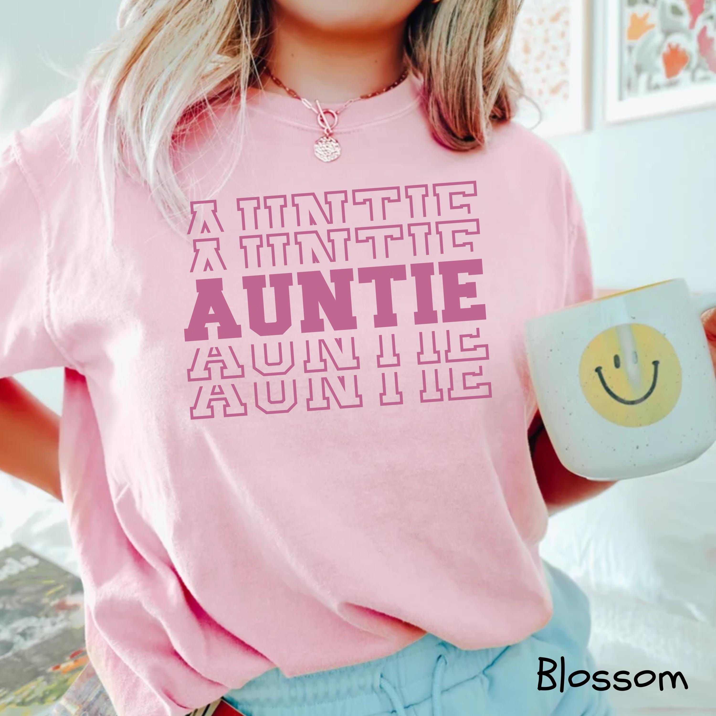 retro aunt shirt for new aunts pregnancy announcement gift unique auntie t shirt comfort colors 8sn2q