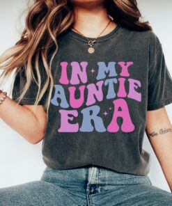 retro auntie shirt for baby announcement pregnancy reveal cool aunts club t shirt vintage style aunt shirt gzps9