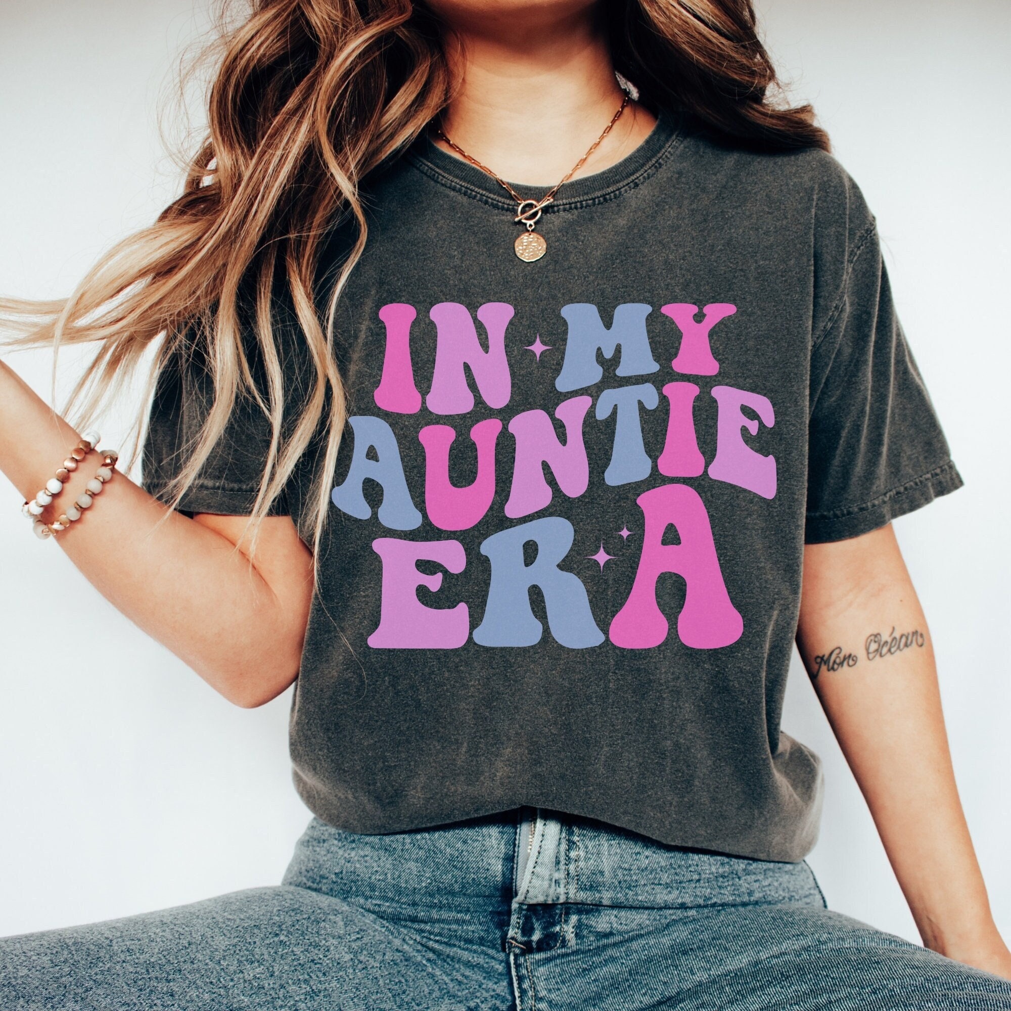 retro auntie shirt for baby announcement pregnancy reveal cool aunts club t shirt vintage style aunt shirt gzps9