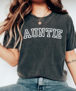 retro auntie shirt for new aunts pregnancy announcement cute gift for aunt unique pregnancy reveal tee msemj