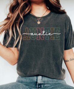 retro auntie shirt for new aunts pregnancy announcement gift unique aunt shirt for pregnancy reveal pvazw