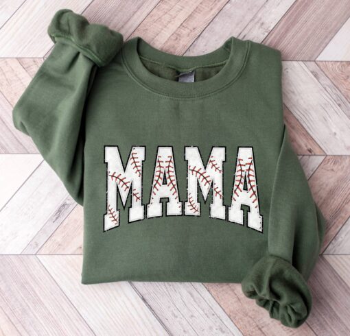 retro baseball mom sweatshirt for mothers day sports mama sweater varsity mama shirt family baseball apparel