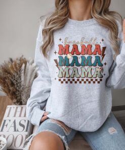 retro baseball mom sweatshirt tee for baseball season best baseball mama shirt unique gift for baseball fans khlor