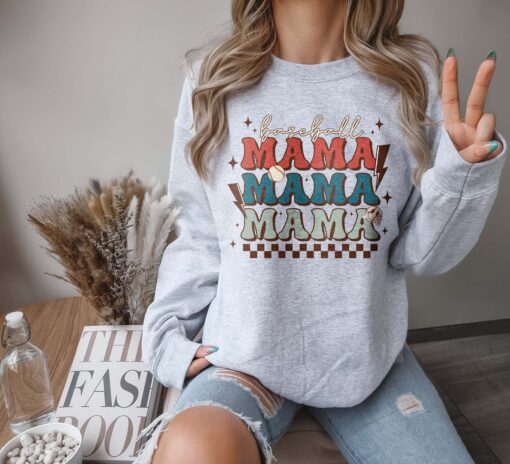 retro baseball mom sweatshirt tee for baseball season best baseball mama shirt unique gift for baseball fans khlor scaled