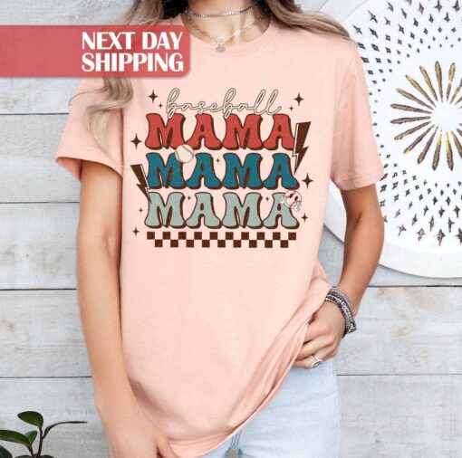 retro baseball mom t shirt for baseball season perfect for mama and baseball family ideal baseball fan gift plfs9