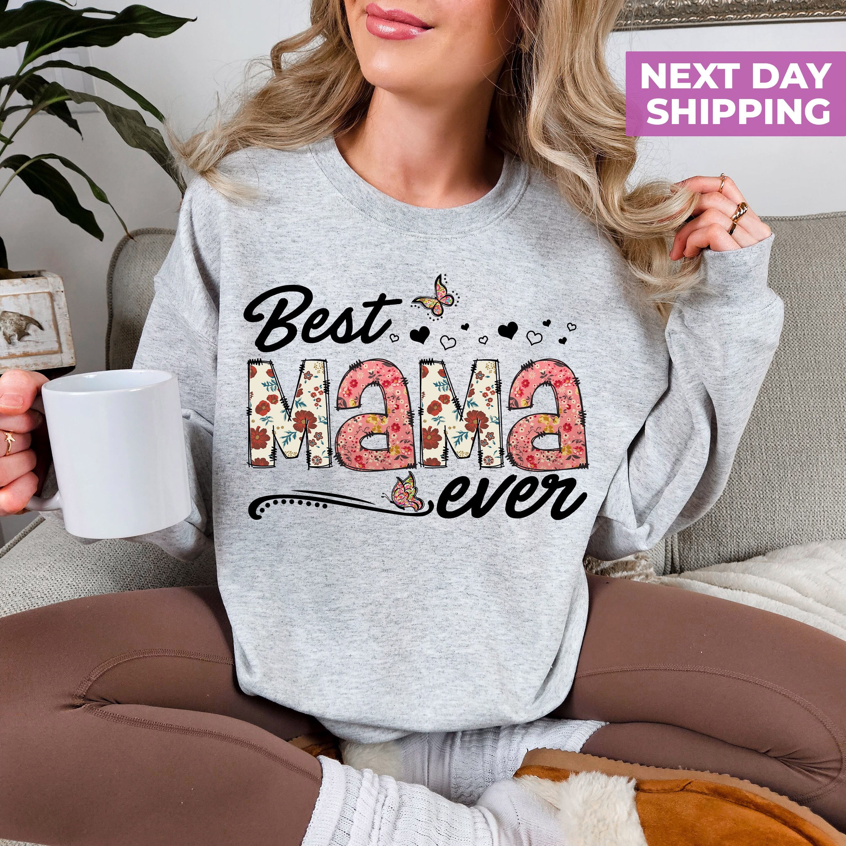 retro best mom ever sweatshirt for mommio lovers funny mom life shirt unique mothers day gift for moms rmsw7