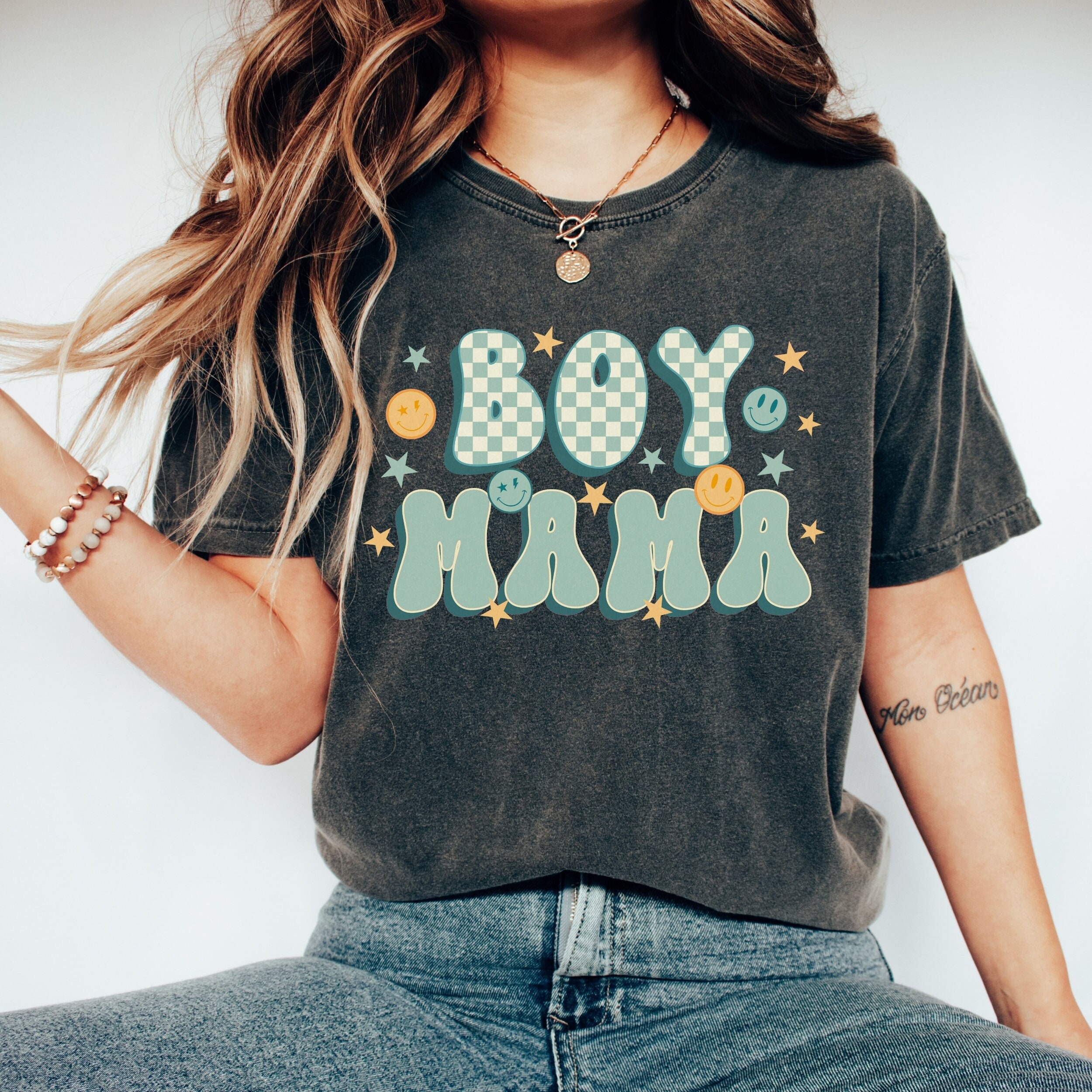 retro boy mama shirt for mom of boys cute mom life shirt best mothers day gifts for new boy mama odw4a