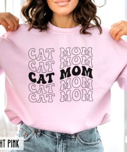 retro cat mom sweatshirt crewneck for cat lovers funny cat mama hoodie cute cat sweater gift for cat moms jwzda