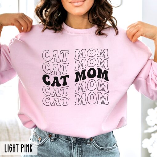 retro cat mom sweatshirt crewneck for cat lovers funny cat mama hoodie cute cat sweater gift for cat moms jwzda