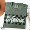 retro checkered mama graphic tee for moms vintage style motherhood shirt cute new mom t shirt best mom ever apparel lhwjx