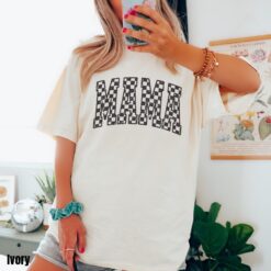 retro checkered mama shirt for mom birthday gift funny mom life t shirt mothers day shirt personalized mom gifts cppg7