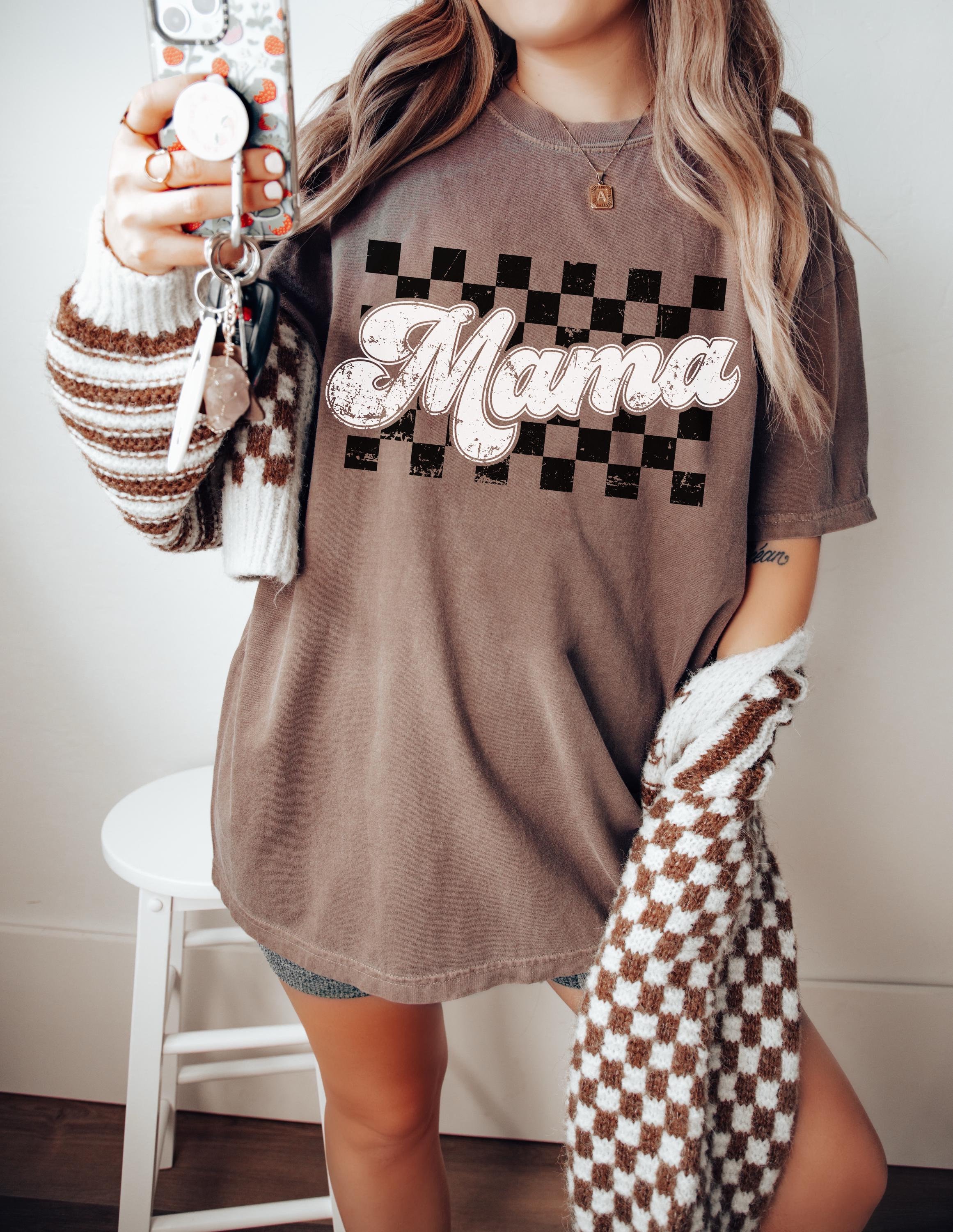 retro checkered mama shirt for moms vintage style t shirt best mom ever gift for mothers day birthday baby shower ni1ia scaled