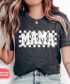 retro checkered mama shirt for moms vintage style t shirt ideal for mothers day birthday and baby shower gifts mfgep