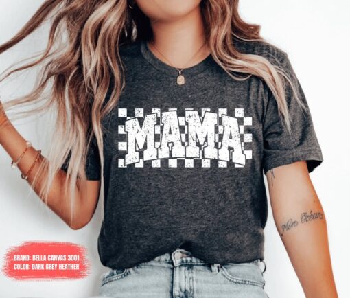retro checkered mama shirt for moms vintage style t shirt ideal for mothers day birthday and baby shower gifts mfgep