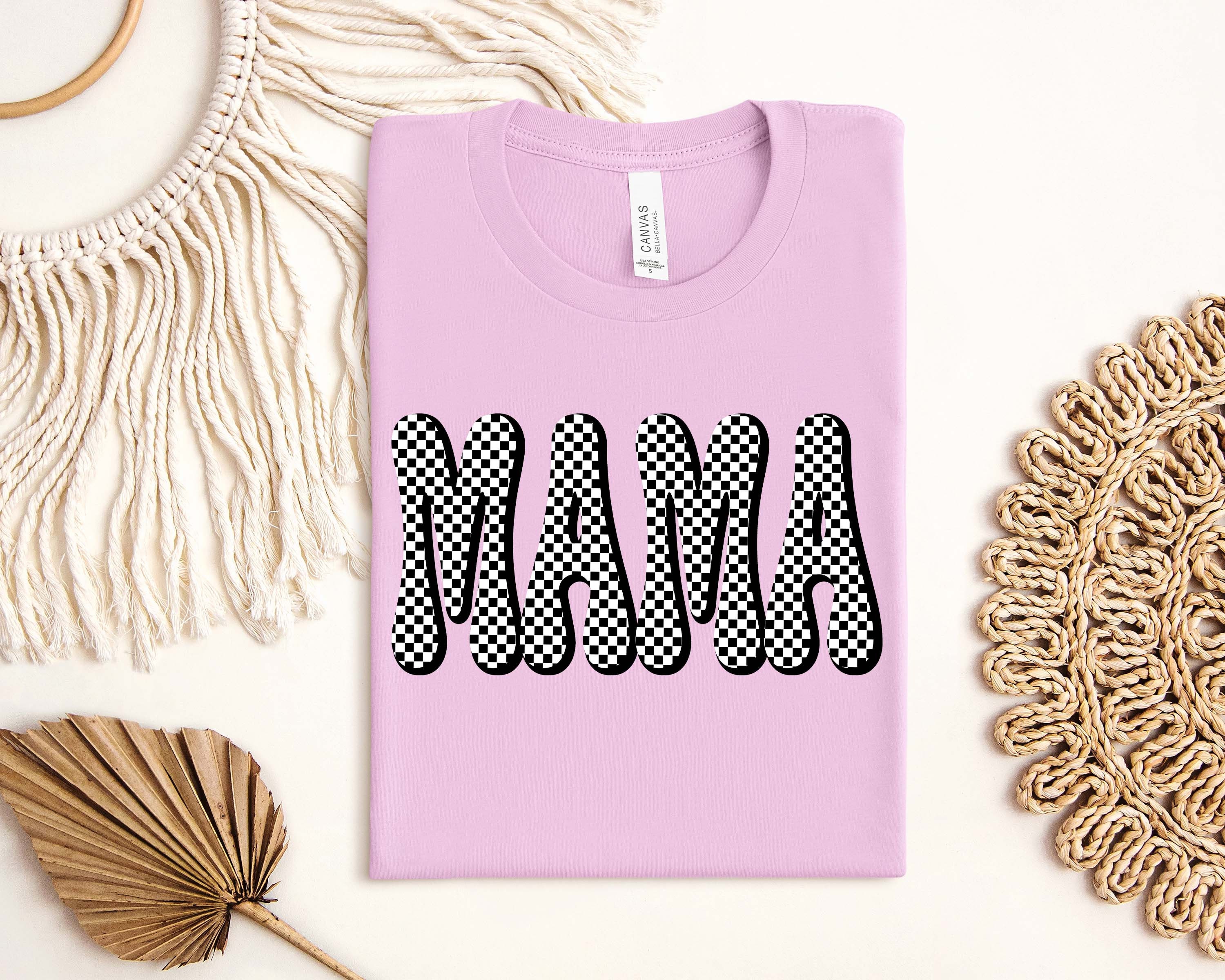 retro checkered mama shirt for mothers day cute mama tee and mama to be t shirt perfect for moms vrmbg scaled