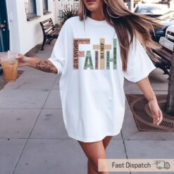 retro christian faith t shirt with bible verse trendy cross tee for christians boho style top and gifts 1jiuu