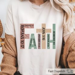 retro christian faith t shirt with bible verse trendy cross tee for christians boho style top and gifts xemwh