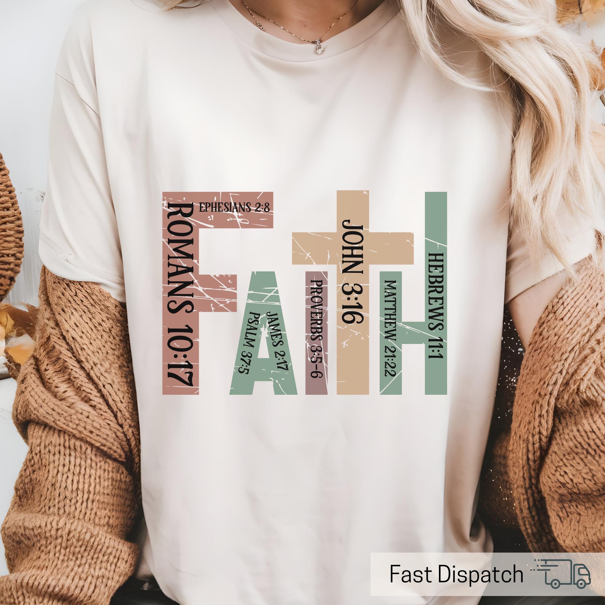 retro christian faith t shirt with bible verse trendy cross tee for christians boho style top and gifts