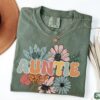 retro floral auntie shirt new aunt t shirt aunt life tee birthday gift for sister promoted to auntie t shirt p7kx5 scaled