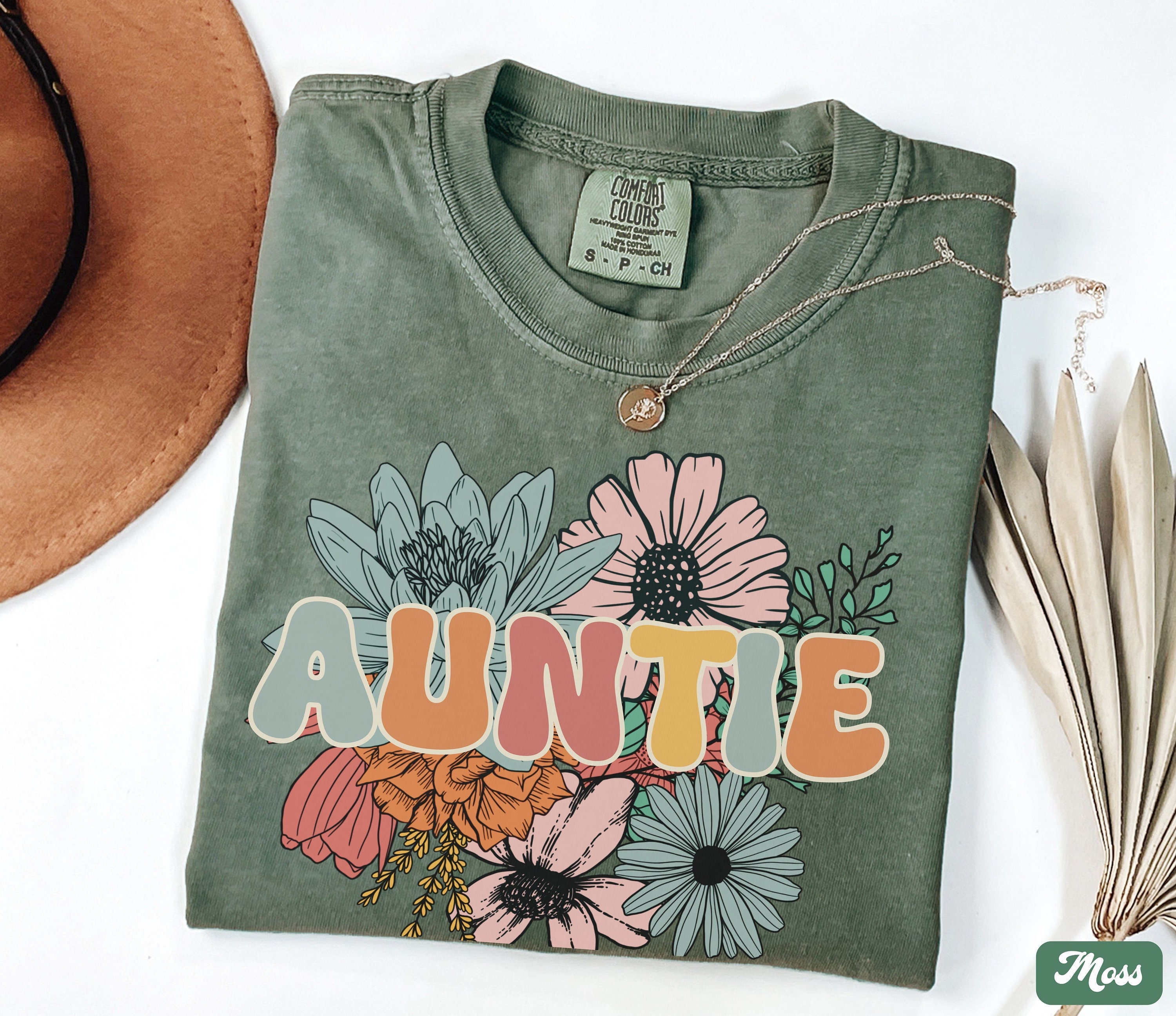 retro floral auntie shirt new aunt t shirt aunt life tee birthday gift for sister promoted to auntie t shirt p7kx5 scaled