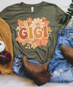 retro floral gigi shirt autumn tee thanksgiving gift for grandma nana birthday gift idea cute grandmother t shirt xlvwd