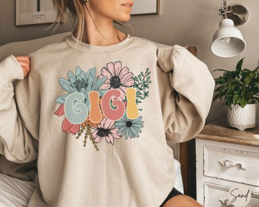 retro floral gigi sweatshirt for grandma cute nana hoodie mothers day gift unique birthday idea for gigi fkaie