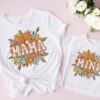 retro floral mama mini shirt matching mamas girl t shirt cute mom life shirt vintage flower design for mothers day xnibb