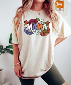 retro floral mama shirt boho design for mothers day cute mom life t shirt personalized gift for moms os7mc