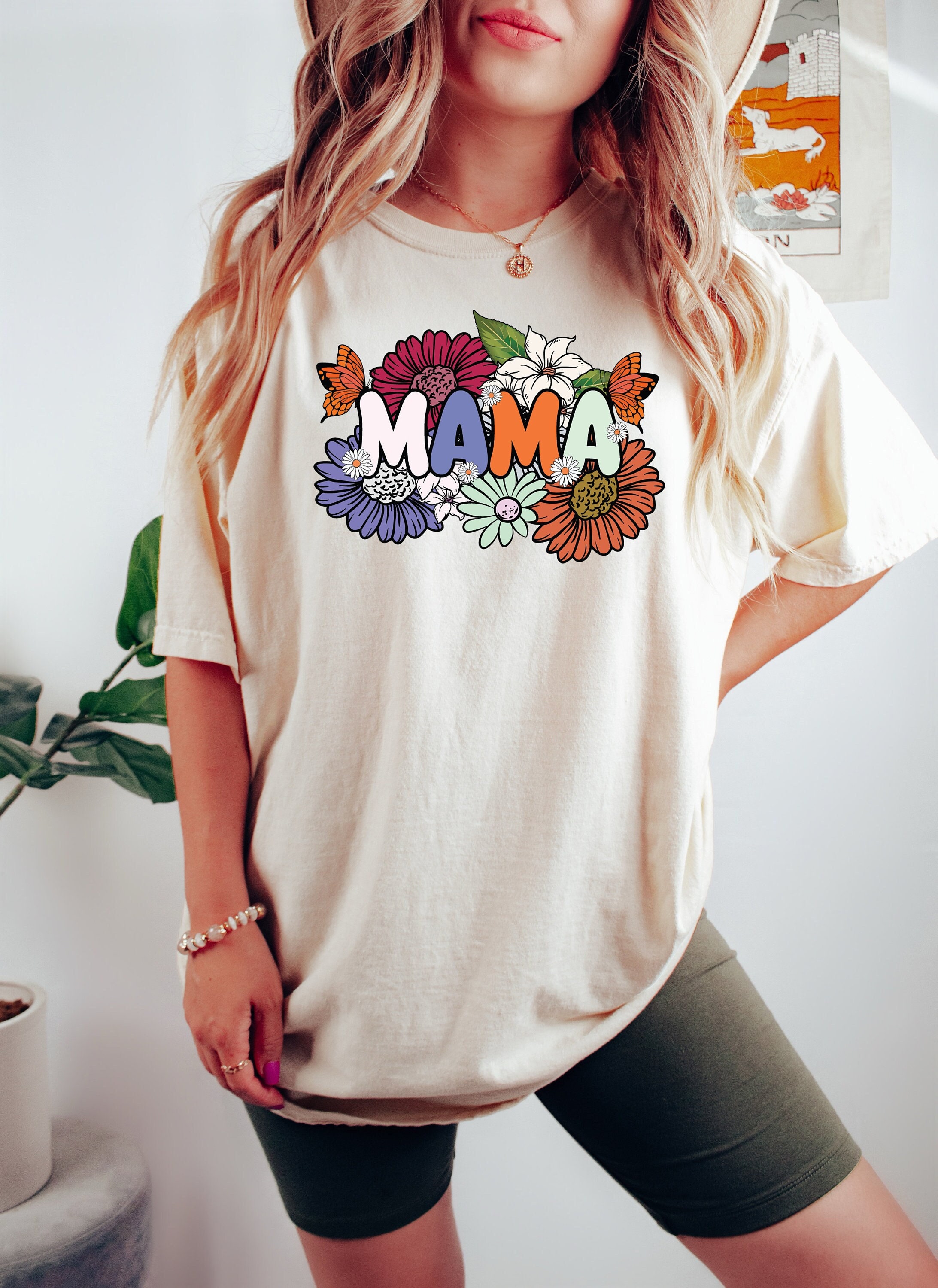 retro floral mama shirt boho design for mothers day cute mom life t shirt personalized gift for moms os7mc scaled