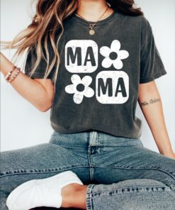 retro floral mama shirt for moms cute pregnancy announcement gift best mom ever shirt mothers day and birthday gift tjbmm