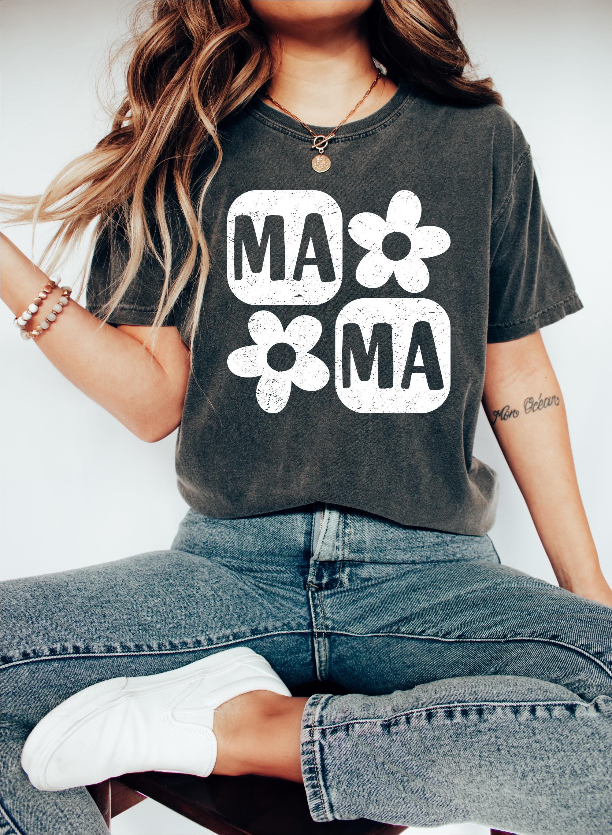 retro floral mama shirt for moms cute pregnancy announcement gift best mom ever shirt mothers day and birthday gift tjbmm scaled