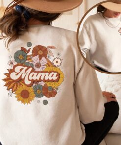 retro floral mama shirt graphic tee for new moms funny mom life t shirt unique gift for her vintage mom style lg14j