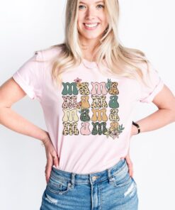 retro floral mama shirt vintage leopard tee boho mom life sweatshirt for mothers day unique gift for mom frqmy