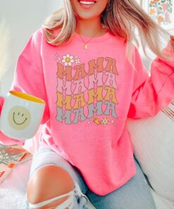 retro floral mama sweatshirt for mom life funny mom shirt gift for mothers day vintage floral design y8ngd