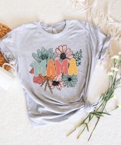 retro floral mama t shirt for mothers day cute mom life shirt best mom ever gift unique vintage style tee mrcds