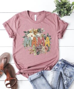 retro floral mama t shirt for mothers day cute mom life shirt best mom ever shirt vintage style mama tee btmi7