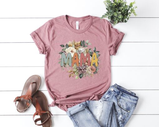 retro floral mama t shirt for mothers day cute mom life shirt best mom ever shirt vintage style mama tee btmi7