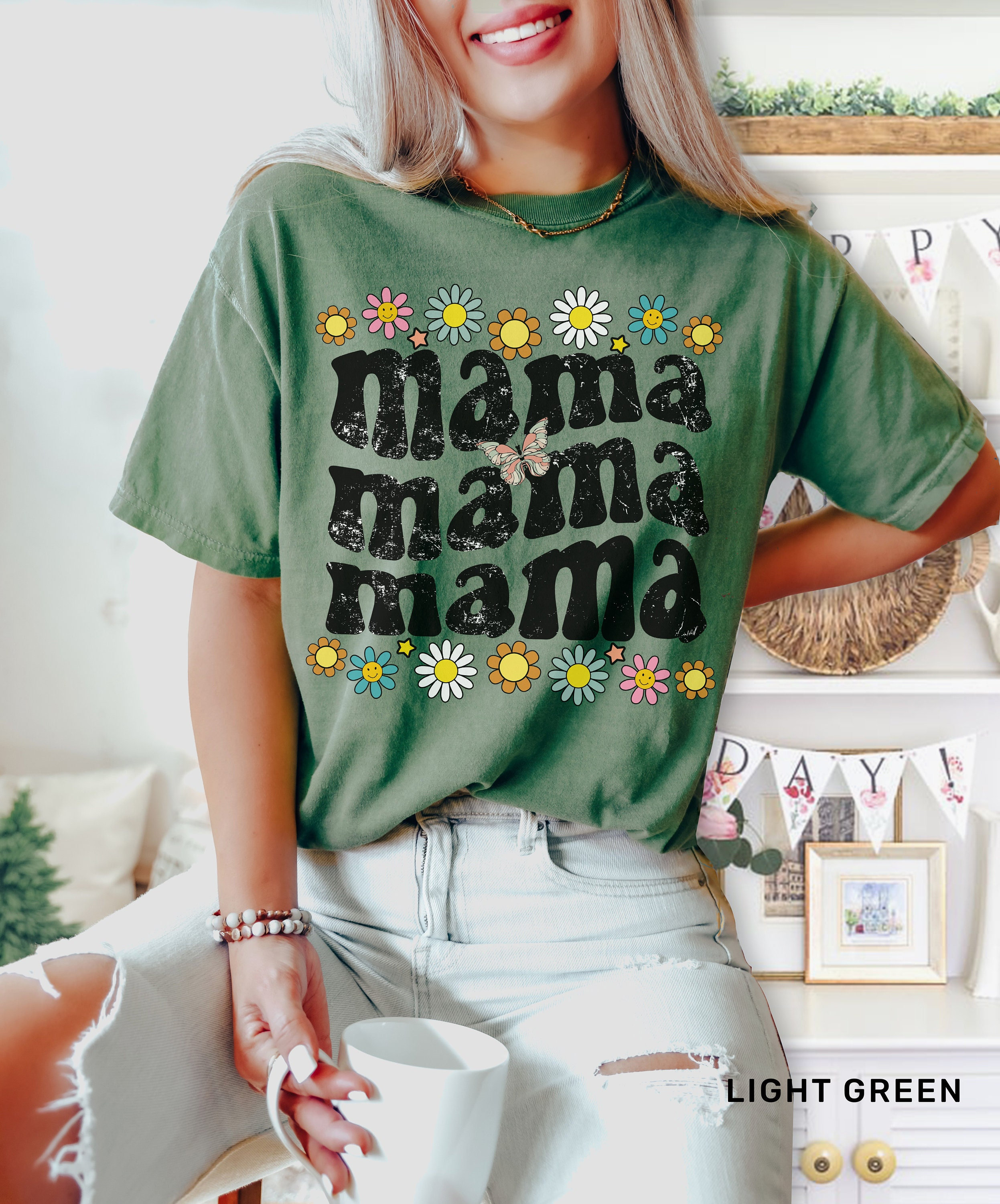 retro floral mama t shirt for mothers day cute mom shirt vintage style best mom ever tee gift idea rbn6h