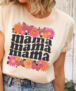 retro floral mama t shirt for mothers day cute mom shirt vintage style best mom ever tee ostcy