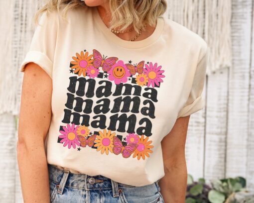 retro floral mama t shirt for mothers day cute mom shirt vintage style best mom ever tee ostcy