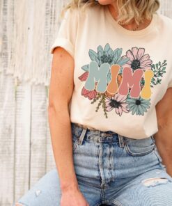 retro floral mimi shirt for grandma pregnancy announcement and boho birthday gift unique mothers day gift f0pbm