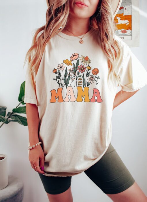 retro floral mom t shirt for mothers day cute mama shirt funny mom life tee unique gift for best mom ever 9zlj1 scaled