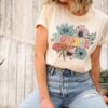 retro floral nonnie shirt for grandma mothers day gift new nonnie t shirt personalized nonnie reveal announcement waz2k scaled