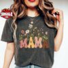 retro flower mama shirt for mothers day wild flowers design cute mom t shirt unique gift for mom and grandma ffity