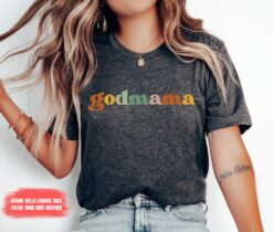 retro godmother shirt cute gift for mothers day baptism godmother proposal from goddaughter unique godmom t shirt j7qii