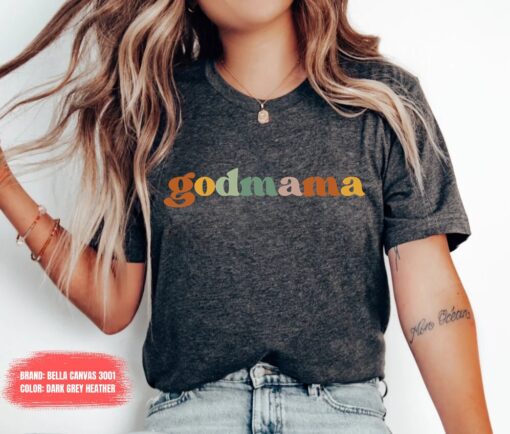 retro godmother shirt cute gift for mothers day baptism godmother proposal from goddaughter unique godmom t shirt j7qii